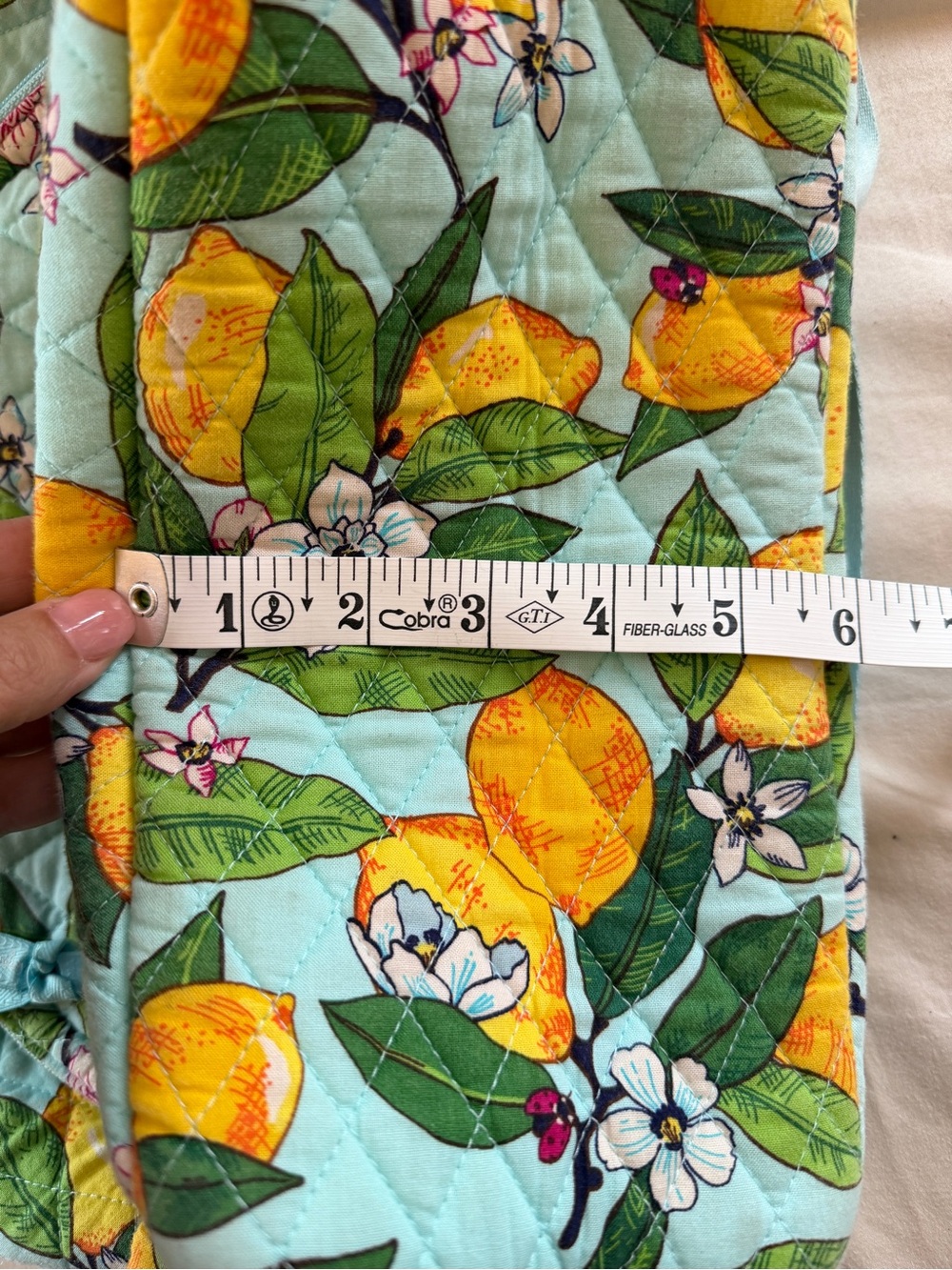 Vera Bradley Lemon Quilted Backpack - Picture 4 of 6